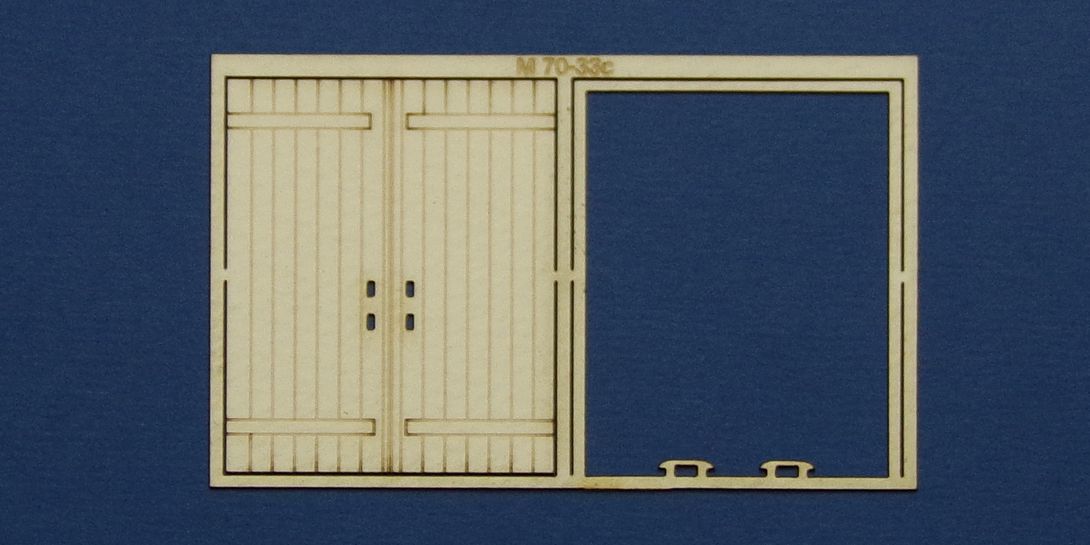 M 70-33c O gauge double industrial door type 1 Double industrial door type 1 with handles 